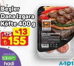 BEŞLER DANA IZGARA KÖFTE 400 G